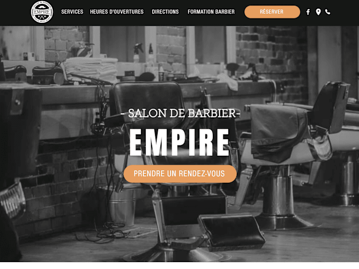 Cover image for Website Design - Empire Barbershop