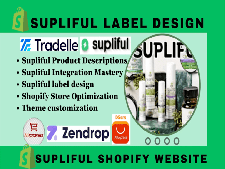 Cover image for I will design supliful shopify dropshipping ssupplement lable 