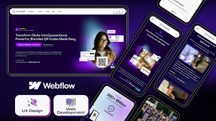 Cover image for UX Design, Webflow Development and Asset Creation