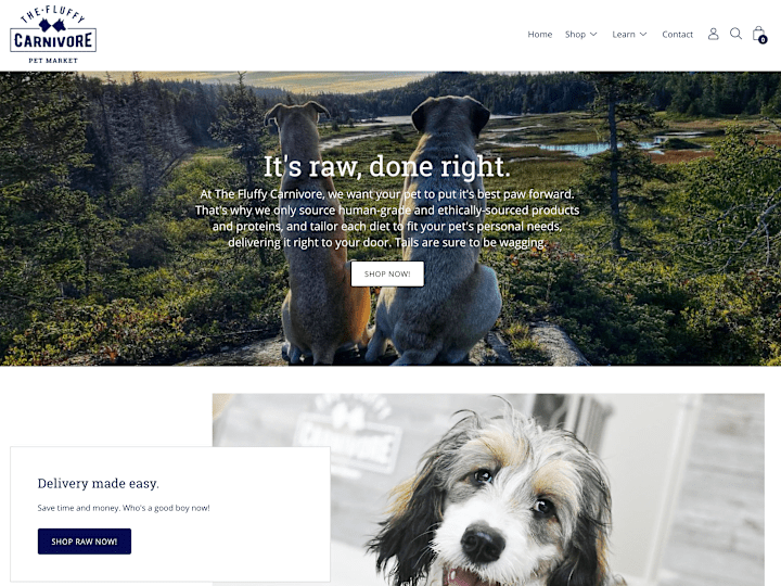 Cover image for The Fluffy Carnivore - Custom Shopify Theme Development