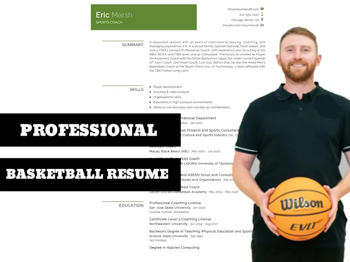 Cover image for Create Successful Resume Basketball CV