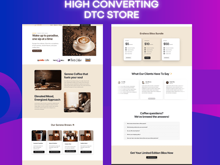 Cover image for High converting DTC store