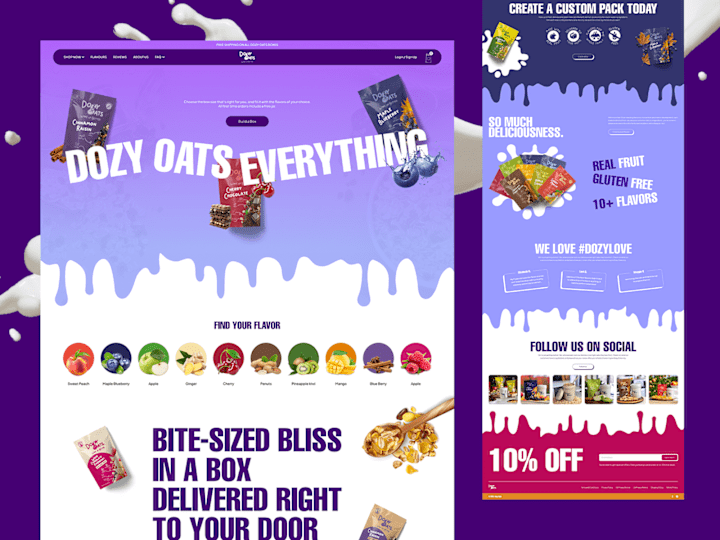 Cover image for Dozy Oats Landing page Design 