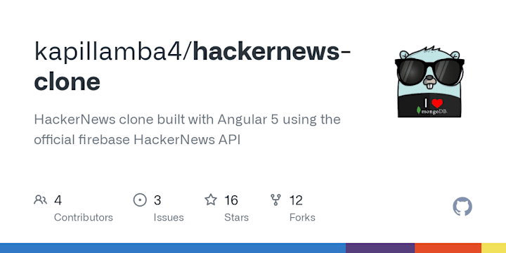 Cover image for Hackernews clone using Angular 5