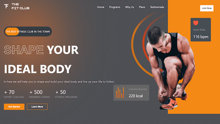 Cover image for The Fit Club Gym Website