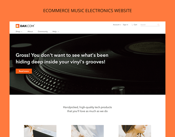 Cover image for E-commerce Music Electronics Website
