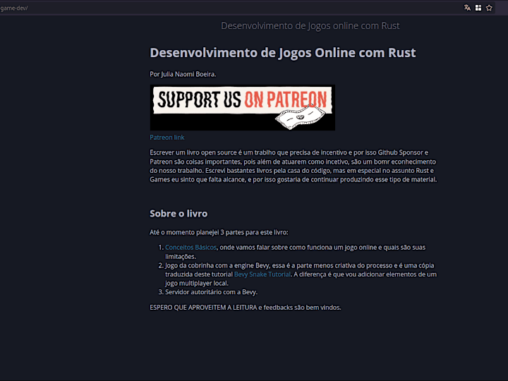 Cover image for GitHub - naomijub/Rust-game-dev: Desenvolvimento de Jogos com R…