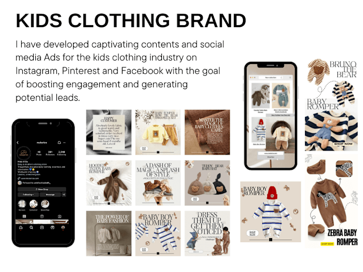 Cover image for Social Media Content Strategy & Campaign for Baby Clothing Brand