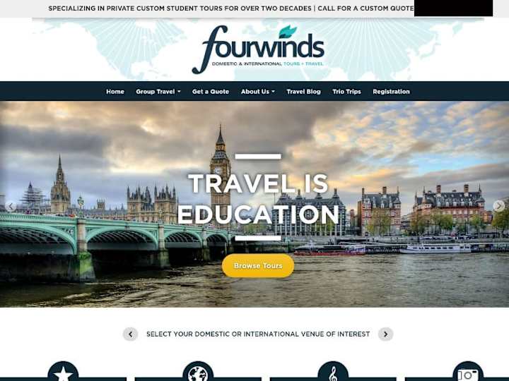 Cover image for Fourwind Tours and Travels