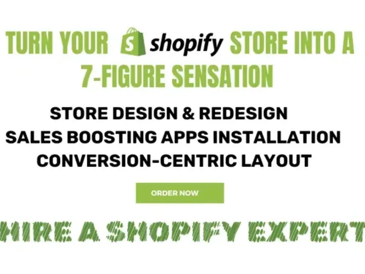 Cover image for I will design a 7 figure shopify store or shopify website.