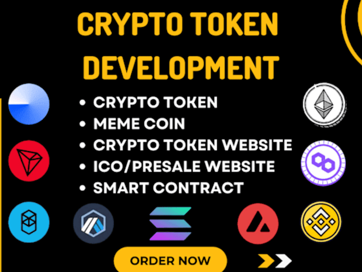 Cover image for I will develop bep20 token, erc20 and Solana base token