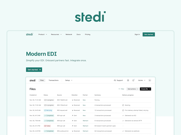 Cover image for Stedi.com – Modern EDI Platform