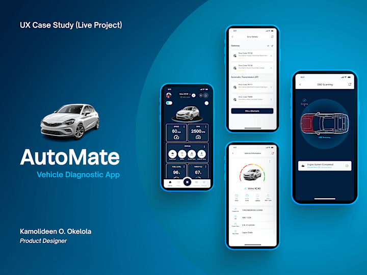 Cover image for AutoMate - Vehicle Diagnostic App :: Behance