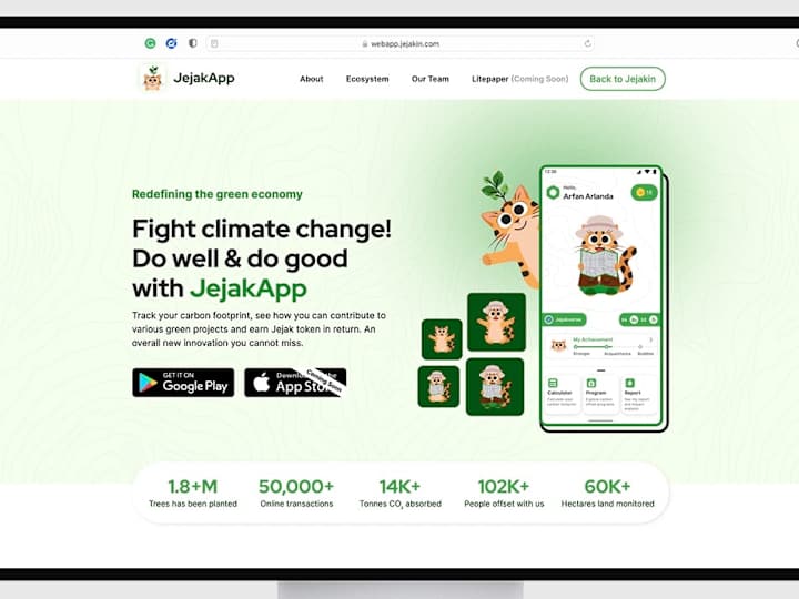 Cover image for Jejak app - Crypto Carbon