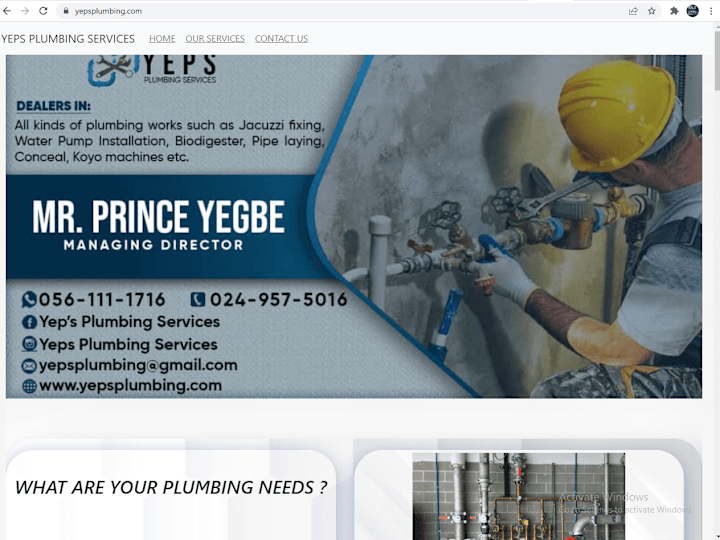 Cover image for YEPS PLUMBING