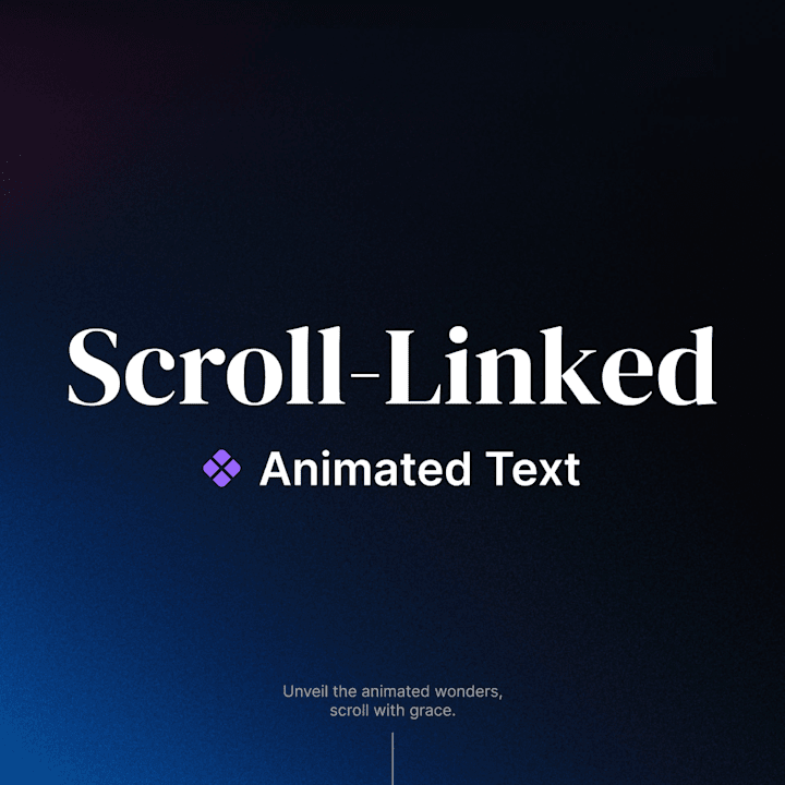 Cover image for Scroll Sync text Animation - Framer