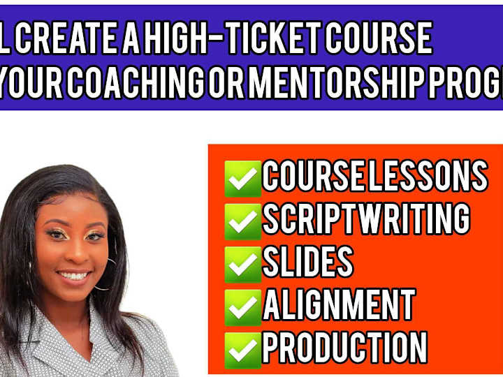 Cover image for I will create a high ticket course for your coaching&mentorship