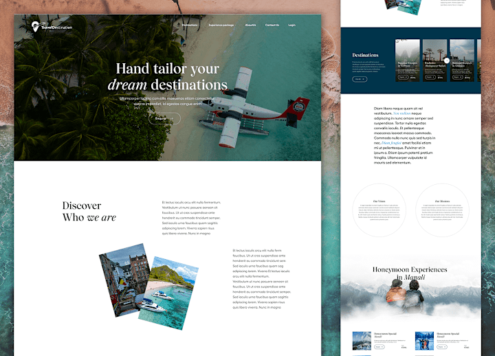 Cover image for Travel Destination Website :: Behance