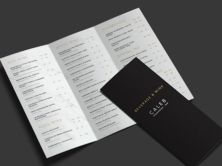 Cover image for CALEB Steakhouse + Bar - Brand Identity / Print  / Advertising
