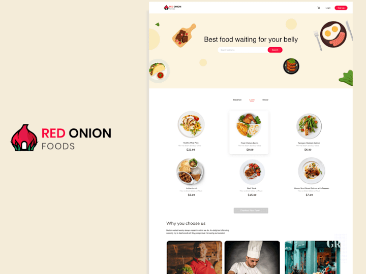 Cover image for Red Onion - Food ordering application