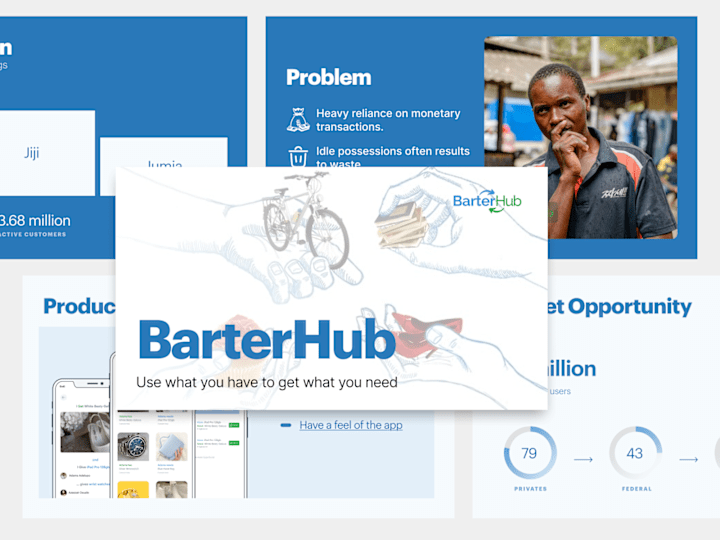 Cover image for BarterHub Investor Pitch Deck Revamp