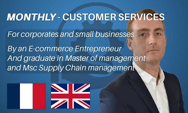 Cover image for Services client - SAV - Français et Anglais - 1 mois
