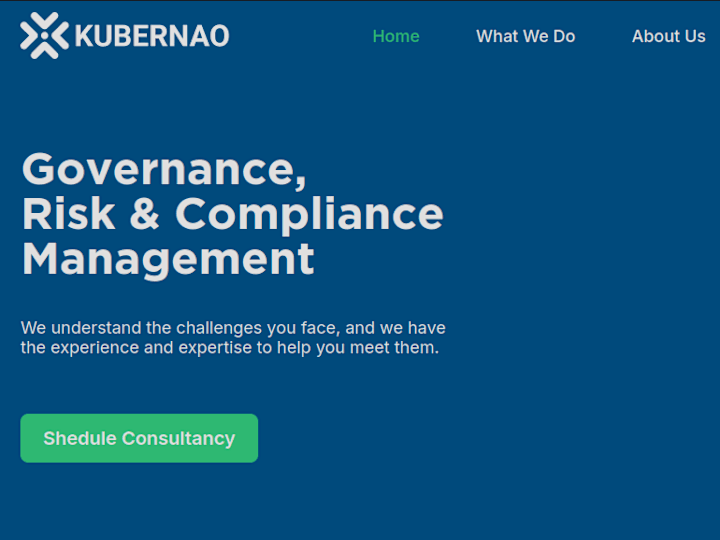 Cover image for Kubernao – Your partner in Governance, Risk and Compliance.