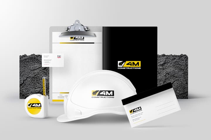 Cover image for Brand Identity Design for 4M Constructions Ltd