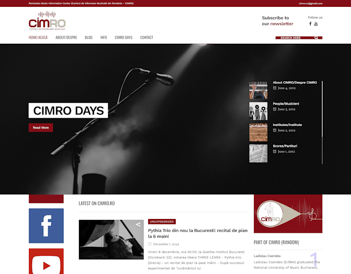 Cover image for CIMRO.RO: The Romanian Music Information Center's Digital Beacon