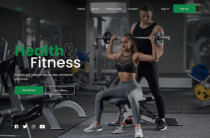 Cover image for Fitness trainer website ui design on Behance