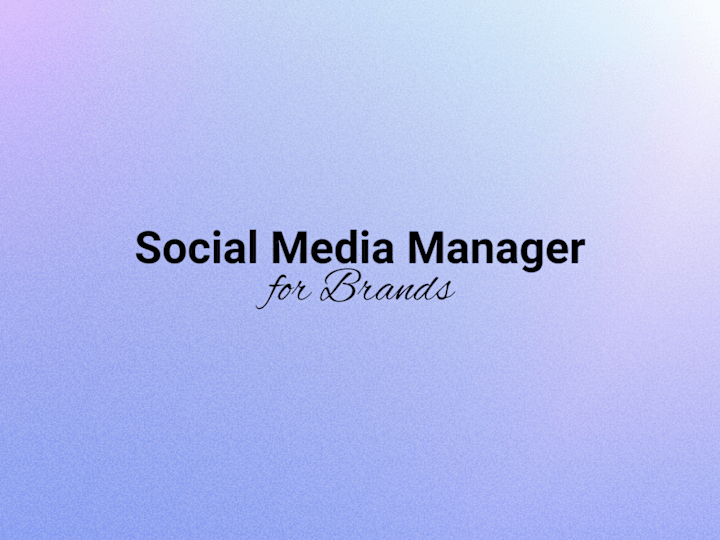 Cover image for Social media management for Brands