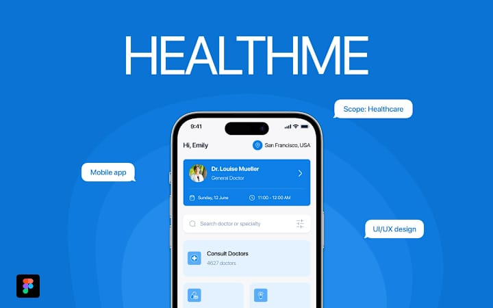 Cover image for Mobile App design - HealthMe