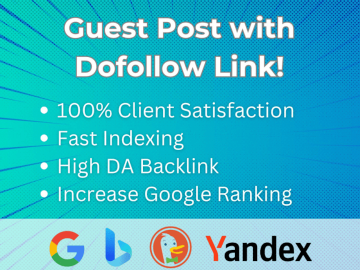 Cover image for SEO guest posts up to 30+ dofollow backlinks on high da pa sites