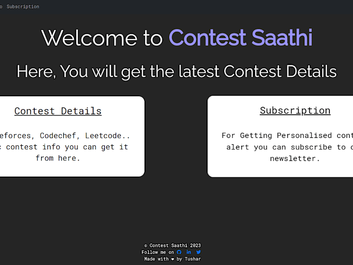 Cover image for Contest Saathi