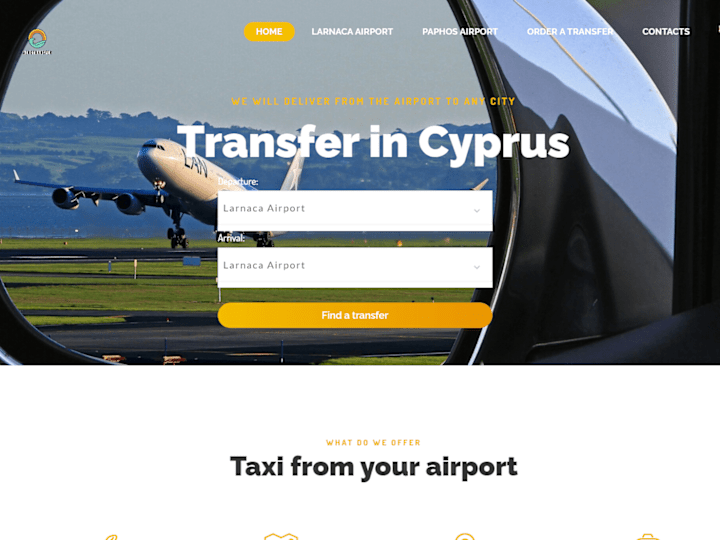 Cover image for Website for transferring passengers from Cyprus airports