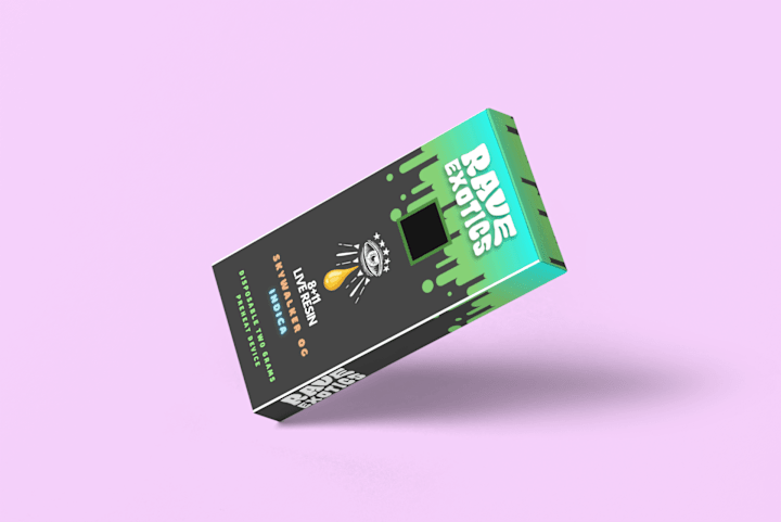 Cover image for Rave Exotics Vape Cartridge Packaging Design