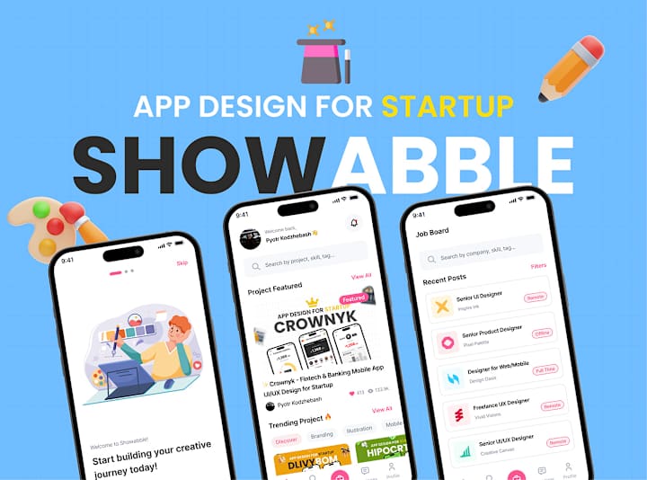 Cover image for 🎨 Showabble - Portfolio & Showcase Mobile App 💡