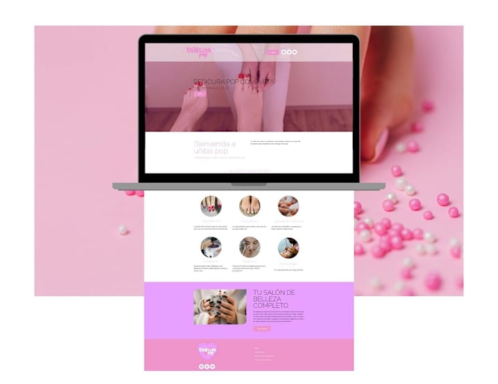 Cover image for Uñitas pop, branding and web design
