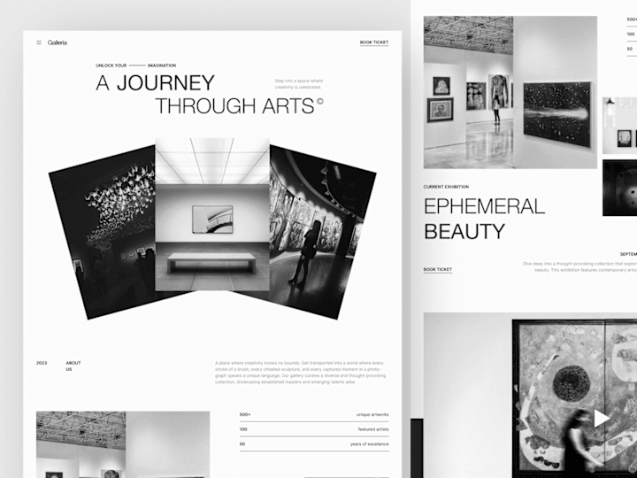 Cover image for Art Exhibition Website Design