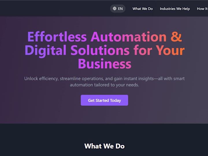 Cover image for Automation Solutions for Business Efficiency