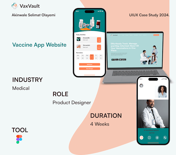 Cover image for VaxVault -A Vaccine App Web Design and website design :: Behance