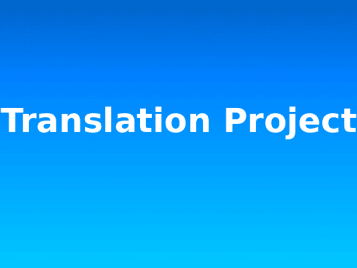 Cover image for Translation Project 