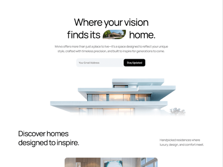 Cover image for MViVo Homes Landing Page