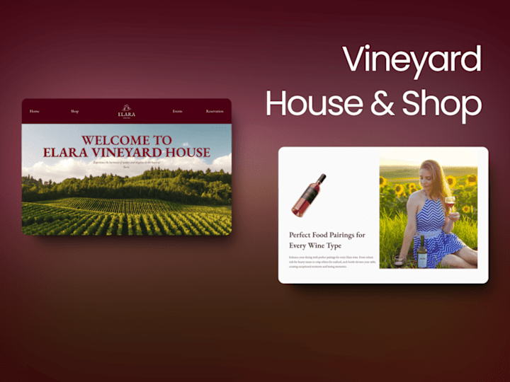 Cover image for Elara Vineyard Website Design