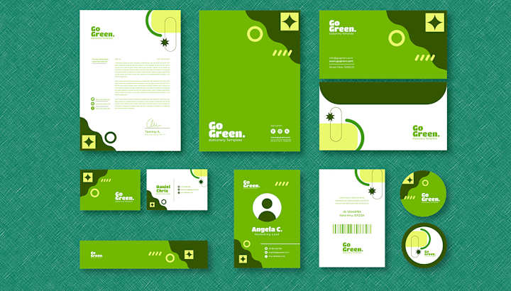 Cover image for Go Green Brand Stationery Template