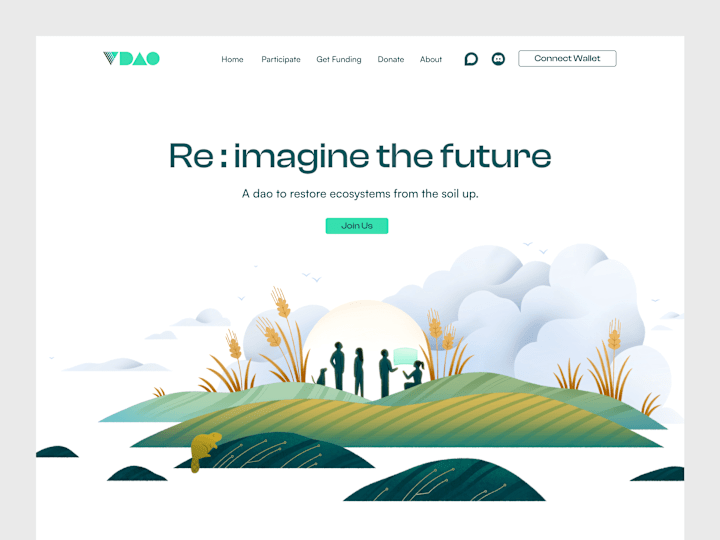 Cover image for V DAO Website and DApp UI/UX Design