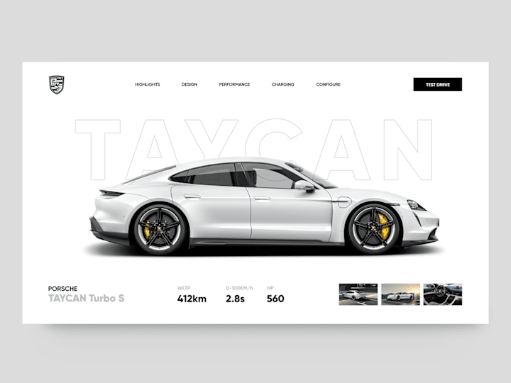 Cover image for Porsche Taycan - Website Concept