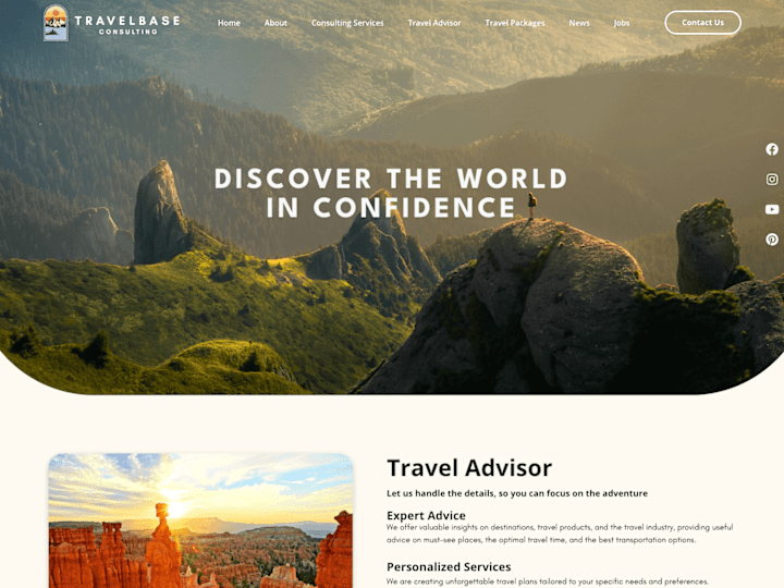 Cover image for UI/UX Design for Travel Consulting and Advising Agency