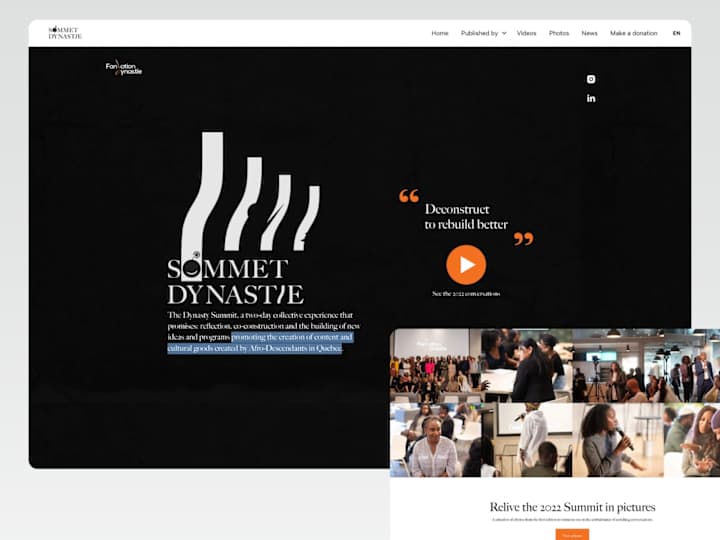 Cover image for Sommet Dynastie | Conference Website Design