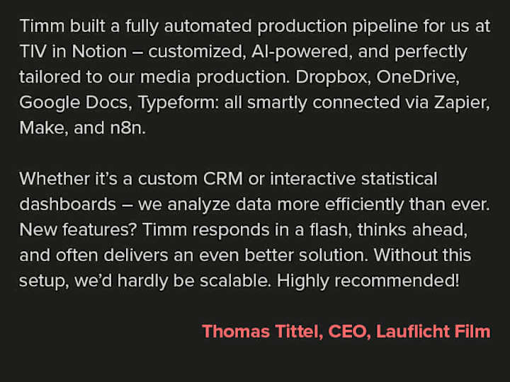 Cover image for Custom Notion & AI Automation Setup